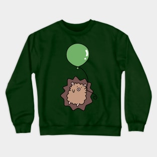 Green Balloon Hedgehog Crewneck Sweatshirt